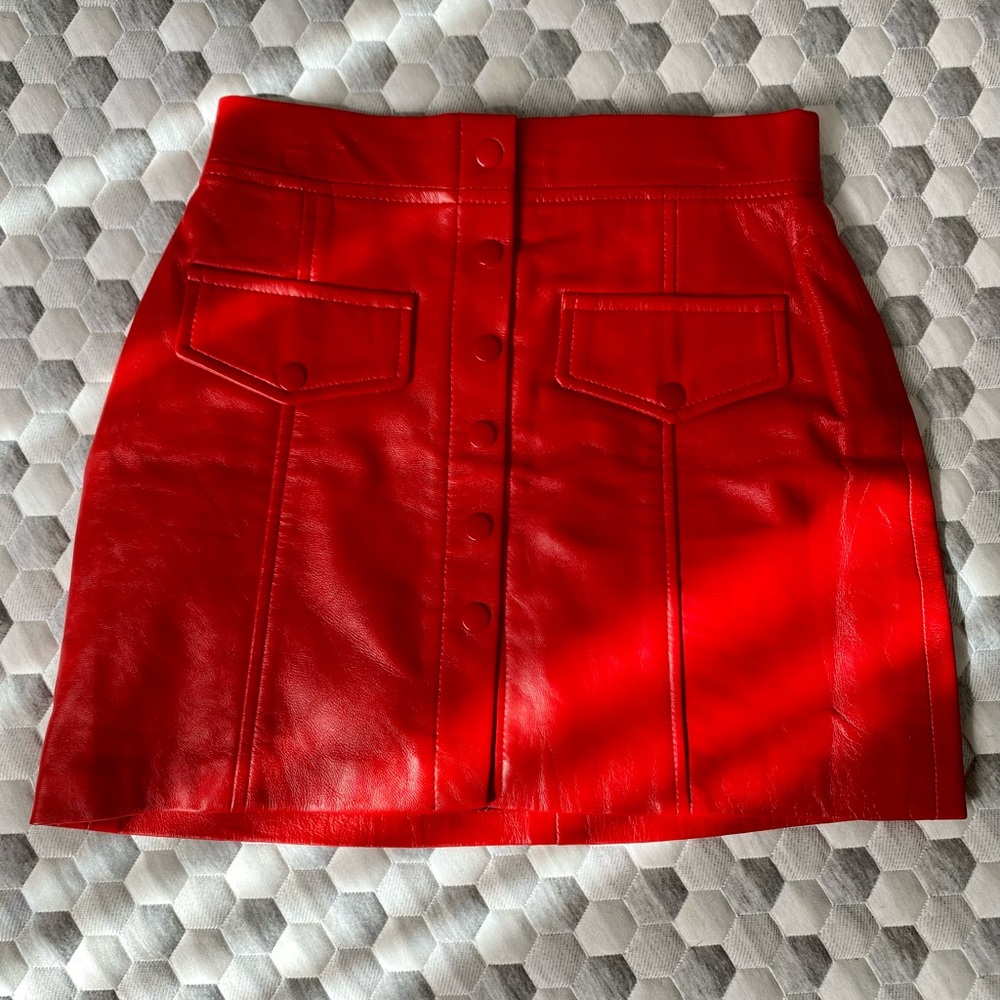 Red Leather Skirt